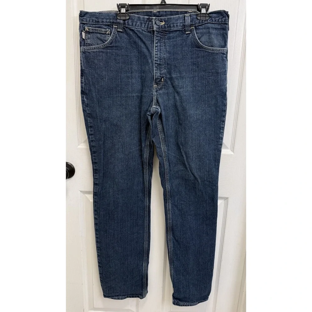 Carhartt FR Denim Jeans Men's 38X34 Cat 2 Relaxed Fit Flame Resistant Workwear